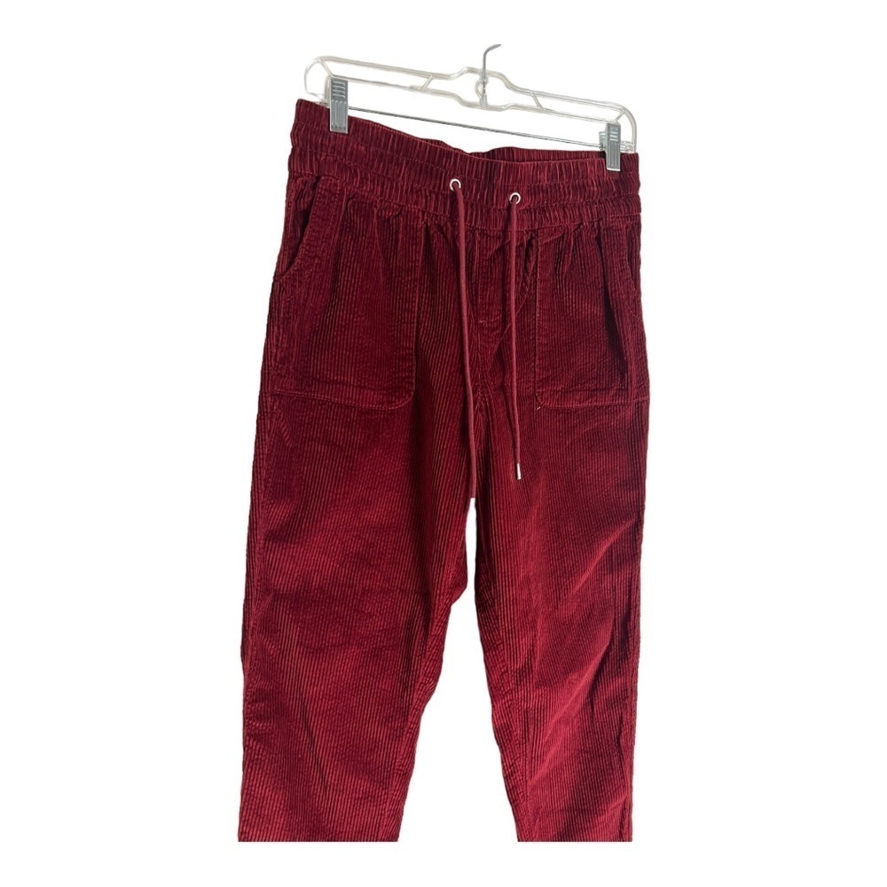 Time And Tru Corduroy Ruby Burgundy Pant With Adjustable Waist String Size 0-2 - Picture 9 of 10